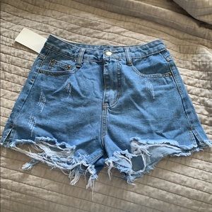 Blue jean shorts
